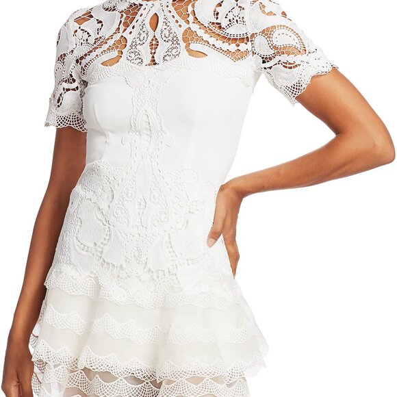 Simkhai Lace Appliqué A-Line Minidress - Picture 2 of 5